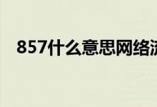 857什么意思網(wǎng)絡流行語（857什么意思）
