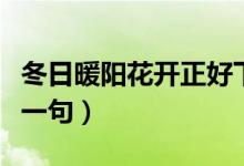 冬日暖陽(yáng)花開(kāi)正好下一句（初冬暖陽(yáng)晴空碧下一句）