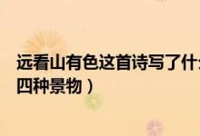 遠看山有色這首詩寫了什么景物（遠看山有色這首詩寫了哪四種景物）
