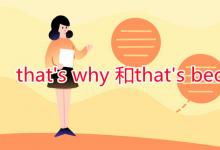教育資訊:that's why 和that's because區(qū)別