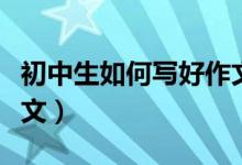 初中生如何寫(xiě)好作文課件（初中生如何寫(xiě)好作文）