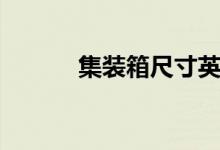 集裝箱尺寸英文（集裝箱尺寸）