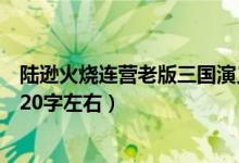 陸遜火燒連營老版三國演義多少集（陸遜火燒連營主要內(nèi)容20字左右）