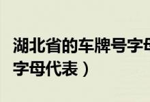 湖北省的車牌號字母代表什么（湖北省車牌號字母代表）