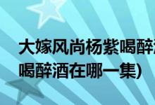 大嫁風尚楊紫喝醉酒是哪一集(大嫁風尚楊紫喝醉酒在哪一集)