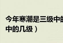 今年寒潮是三級中的第幾級（三級寒潮是預(yù)警中的幾級）