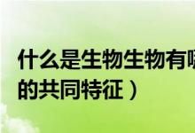 什么是生物生物有哪些共同特征(什么是生物的共同特征)