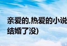 親愛的,熱愛的小說結局(小說中佟年和韓商言結婚了沒)