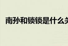 南孫和鎖鎖是什么關系(南孫和鎖鎖的關系)