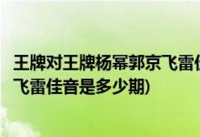 王牌對王牌楊冪郭京飛雷佳音是哪一期(王牌對王牌楊冪郭京飛雷佳音是多少期)