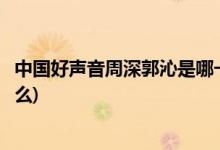 中國(guó)好聲音周深郭沁是哪一期(中國(guó)好聲音周深郭沁是表演什么)