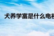 犬養(yǎng)學(xué)富是什么電視劇(犬養(yǎng)學(xué)富的電視劇)