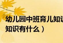 幼兒園中班育兒知識(shí)（關(guān)于幼兒園中班的育兒知識(shí)有什么）