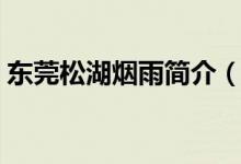 東莞松湖煙雨簡(jiǎn)介（東莞松湖煙雨簡(jiǎn)介描述）