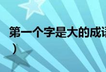 第一個(gè)字是大的成語(yǔ)（以大開(kāi)頭的成語(yǔ)有哪些）