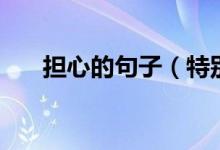 擔心的句子（特別擔心一個人的句子）