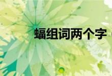 蝠組詞兩個字（漢字蝠怎么組詞）