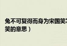 兔不可復(fù)得而身為宋國(guó)笑怎么翻譯（兔不可復(fù)得 而身為宋國(guó)笑的意思）
