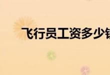 飛行員工資多少錢一個月（待遇好嗎）