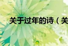 關(guān)于過(guò)年的詩(shī)（關(guān)于過(guò)年的古詩(shī)有哪些）