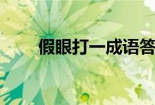 假眼打一成語答案（假眼打一成語）
