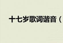 十七歲歌詞諧音（歌曲十七歲諧音歌詞）