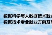 數(shù)據(jù)科學(xué)與大數(shù)據(jù)技術(shù)就業(yè)方向和前景（2022數(shù)據(jù)科學(xué)與大數(shù)據(jù)技術(shù)專(zhuān)業(yè)就業(yè)方向及前景）