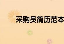 采購員簡(jiǎn)歷范本（采購員簡(jiǎn)歷范文）