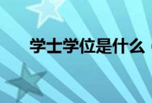 學士學位是什么(學士學位有什么用)