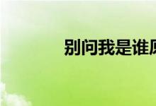 別問(wèn)我是誰(shuí)原唱（歌詞展示）