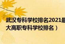 武漢?？茖W(xué)校排名2021最新排名公辦（2022武漢最好的十大高職?？茖W(xué)校排名）