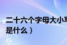 二十六個字母大小寫正確讀音（二十六個字母是什么）