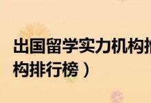 出國留學(xué)實(shí)力機(jī)構(gòu)推薦（口碑好的十大留學(xué)機(jī)構(gòu)排行榜）
