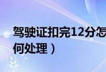 駕駛證扣完12分怎么辦（駕駛證扣完12分如何處理）