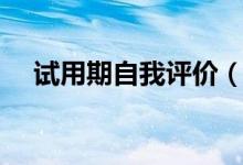 試用期自我評價(jià)（試用期自我評價(jià)范文）