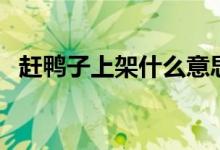 趕鴨子上架什么意思（趕鴨子上架歇后語(yǔ)）