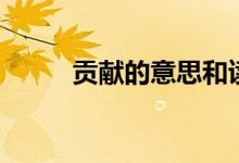 貢獻的意思和讀音（貢獻的意思）