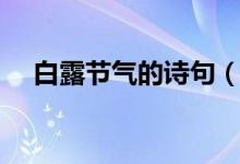 白露節(jié)氣的詩(shī)句（適合白露節(jié)氣的詩(shī)句）