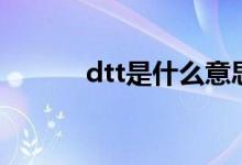 dtt是什么意思?。╠tt是什么）