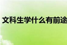 文科生學什么有前途（好就業(yè)的專業(yè)有哪些）