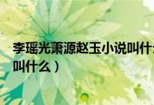 李瑤光蕭源趙玉小說(shuō)叫什么名字（李瑤光蕭源趙玉小說(shuō)名字叫什么）