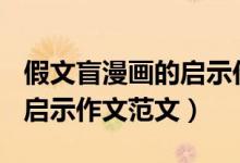 假文盲漫畫(huà)的啟示作文500字（假文盲漫畫(huà)的啟示作文范文）