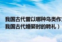 我國(guó)古代曾以哪種鳥(niǎo)類(lèi)作為婚娶時(shí)的聘禮（哪種鳥(niǎo)類(lèi)曾作為我國(guó)古代婚娶時(shí)的聘禮）