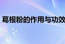 葛根粉的作用與功效禁忌（這里有簡(jiǎn)單介紹）