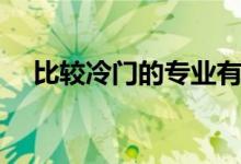 比較冷門的專業(yè)有哪些(什么專業(yè)冷門)