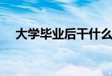 大學(xué)畢業(yè)后干什么(適合從事哪些工作)