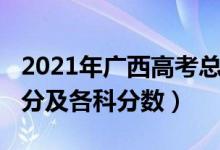 2021年廣西高考總分?jǐn)?shù)（2022年廣西高考總分及各科分?jǐn)?shù)）