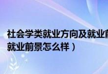 社會(huì)學(xué)類就業(yè)方向及就業(yè)前景（2022社會(huì)學(xué)專業(yè)就業(yè)方向及就業(yè)前景怎么樣）