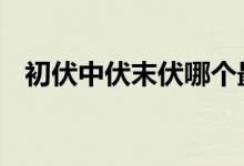 初伏中伏末伏哪個(gè)最熱 三伏天吃什么最好