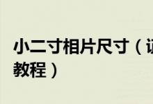 小二寸相片尺寸(證件照尺寸及更換背景顏色教程)